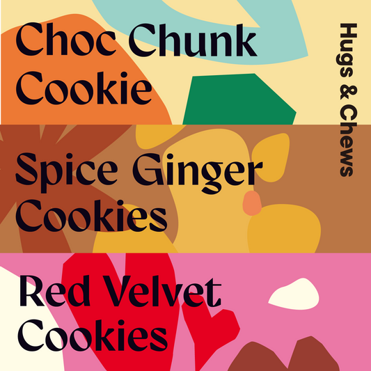 【送料無料】ディアン(周典)〈Hugs & Chews〉3種3箱 / Choc Chunk / Spice Ginger / Red Velvet