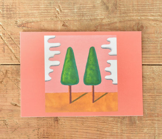 千葉ウシノヒロバ　カード　二本の木